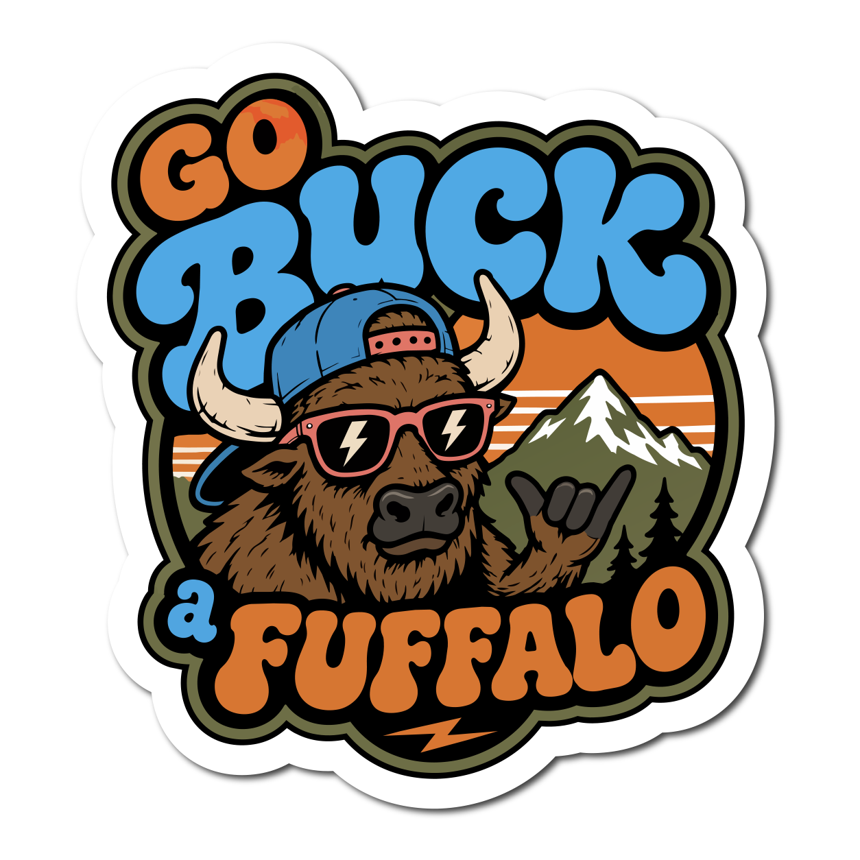 Buck a Fuffalo 4” Vinyl Sticker